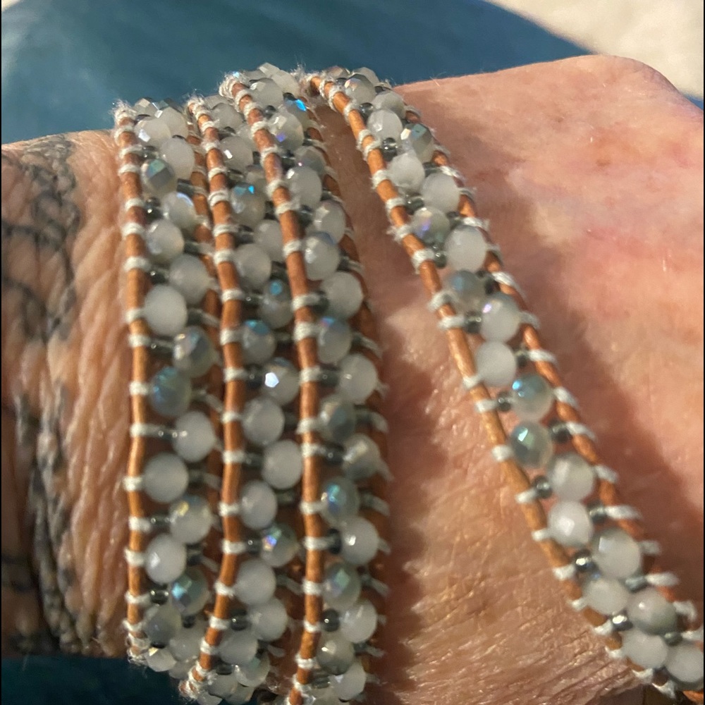VICTORIA EMERSON AQUA 5 WRAP BRACELET
